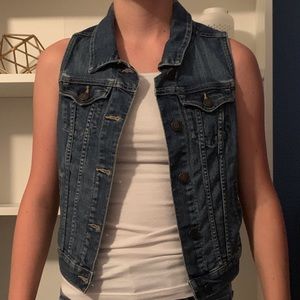 Classic, cute blue jean vest.